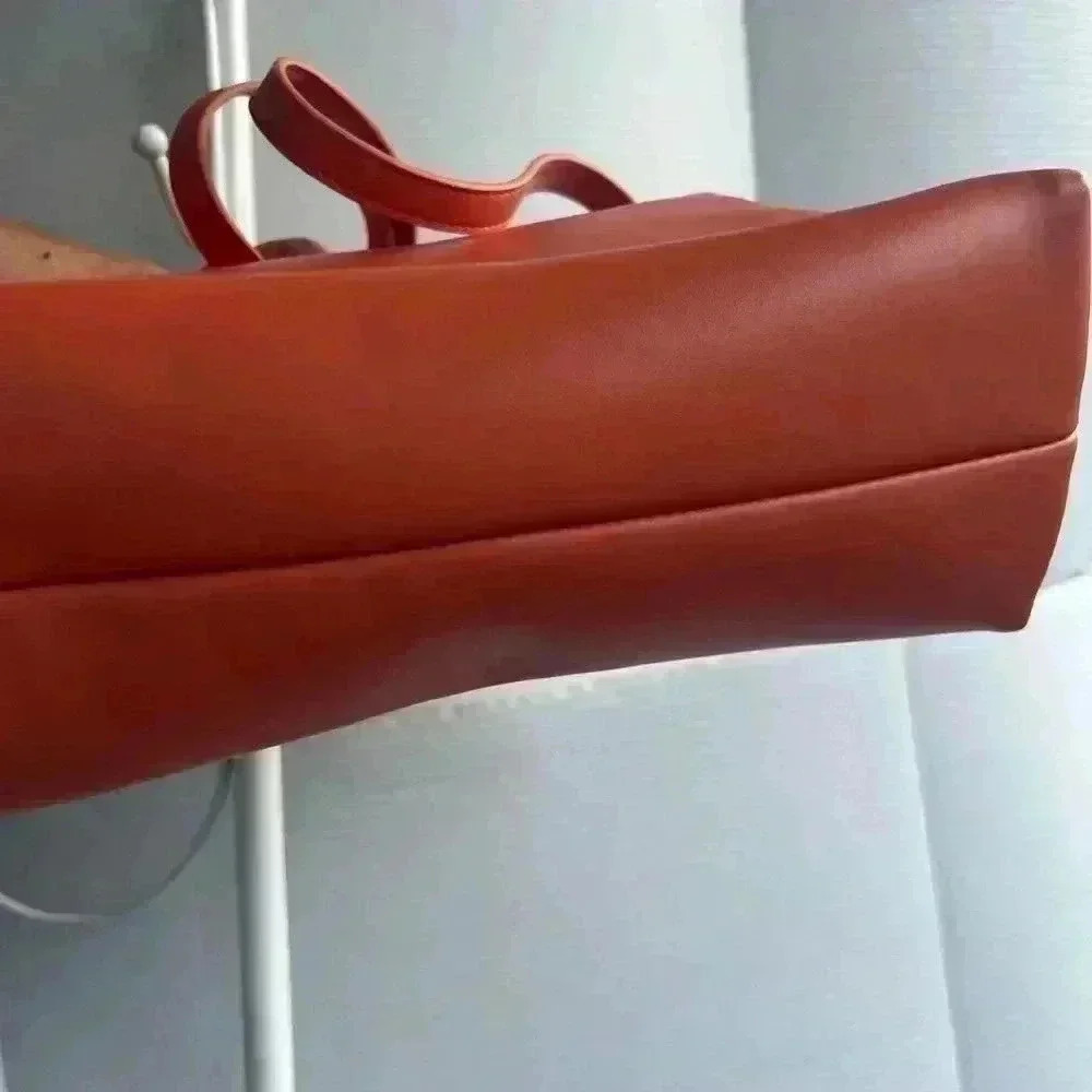 Square Woven Satchel Handbag - A New Day Apricot - Picture 5 of 9
